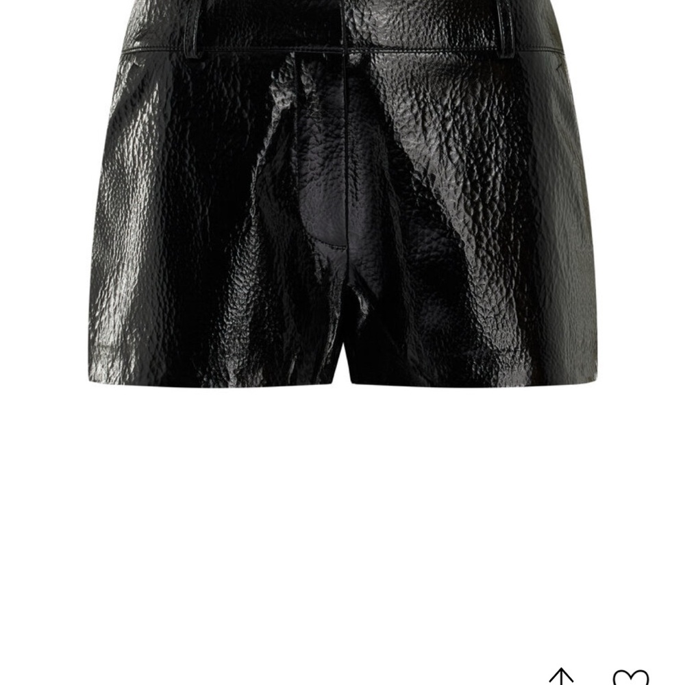 Black Leather Women's Shorts